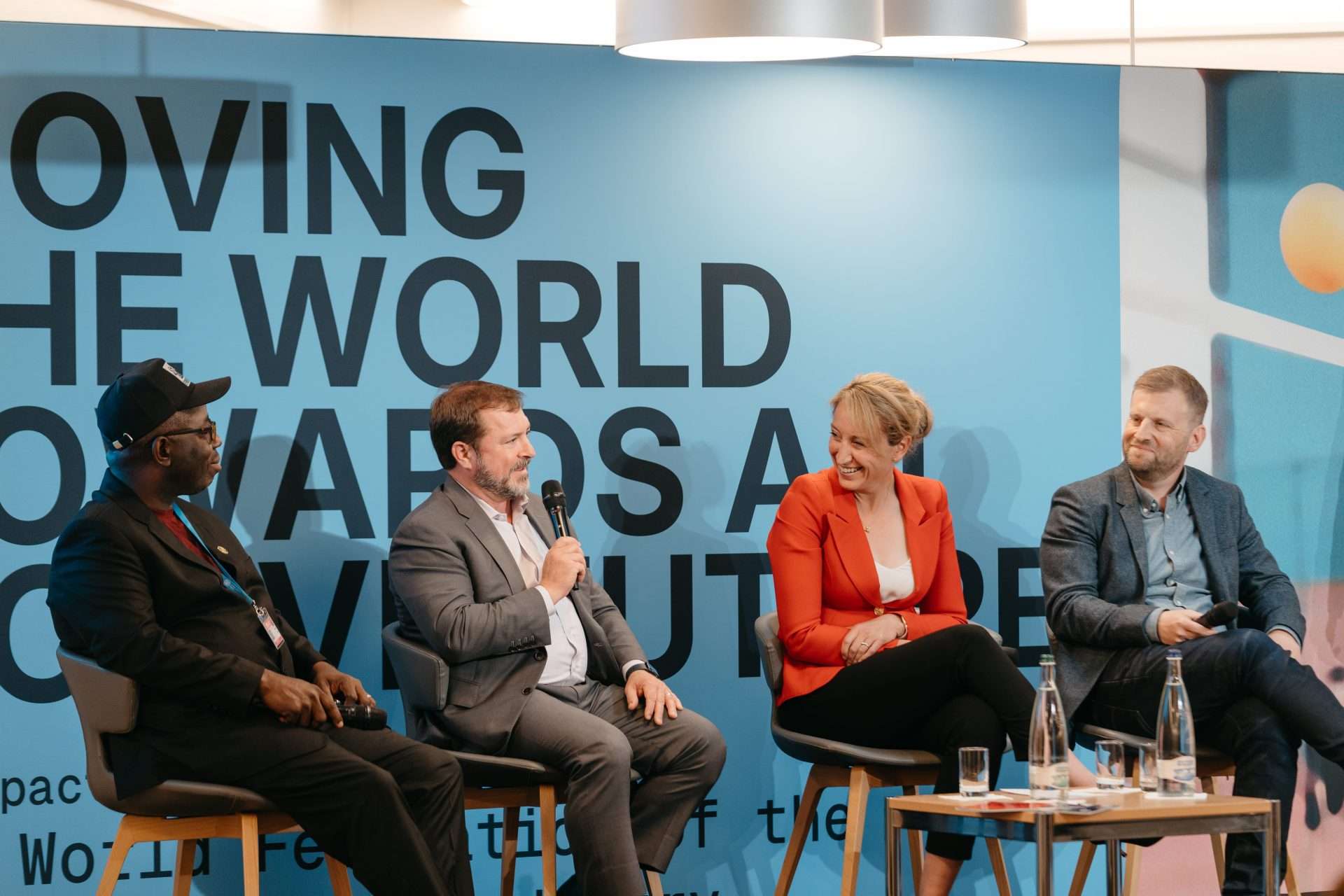 Panellists L-R: Kamil Shoretire, Nigeria Ministry for Health, Andy Moose, WEF, Dr. Jane Thornton, IOC, Dan Burrows, Nike